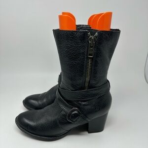 Born Zuniga Boots In Black Leather Women's 9.5